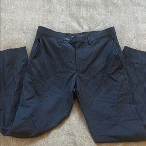 Men's Black Pinstripe Dress Pants